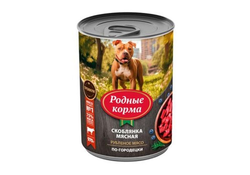 Консервированный корм для собак "скоблянка мясная по-городецки" 410 гр