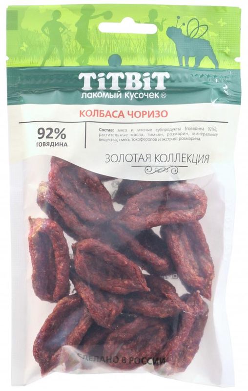 Золотая коллекция, Колбаса Чоризо для собак 80 гр