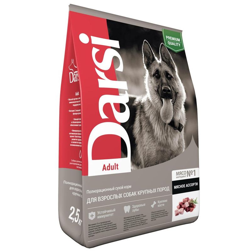 Корм сухой для собак крупных пород "Мясное ассорти" 2,5 кг