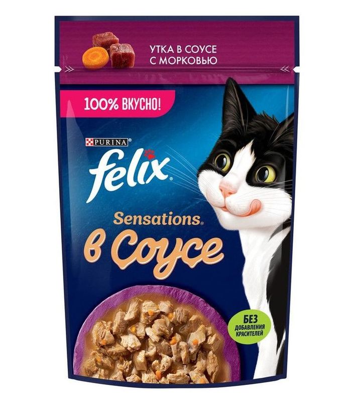 Felix Sensations Duck and Carrot 75 гр