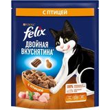 Корм сухой для взрослых кошек "Двойная вкуснятина" с птицей 600 гр