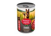 Консервированный корм для щенков "говядина с овощами по-казацки", банка 410 гр