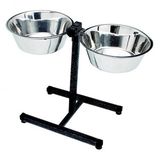 Не разборная подставка для собак "Телескоп" с мисками 2 х 900 мл