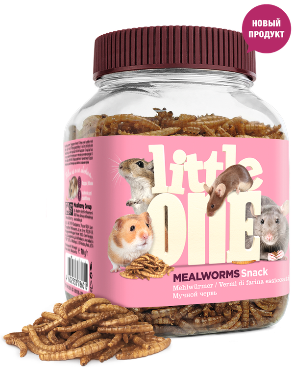 Мучной червь. Лакомство для всеядных грызунов 70 гр