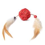 Игрушка для кошек "Шар с перьями" d5 / 20 см