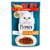 Perle, Соус Де-люкс с говядиной в роскошном соусе, пауч 75 гр