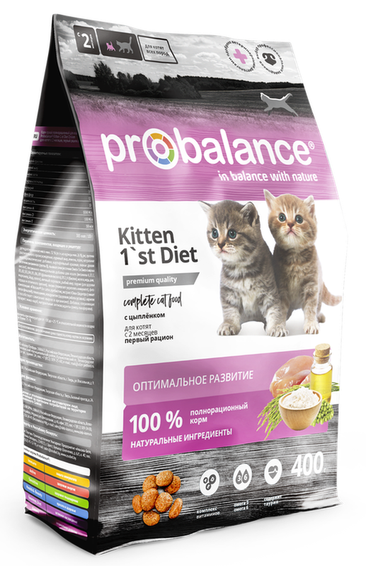 ProBalance Сухой корм д/котят 1'st Diet цыпленок 400 гр