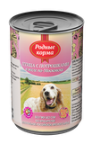 Консервированный корм для собак "Птица с потрошками в желе по-московски", банка 410 гр