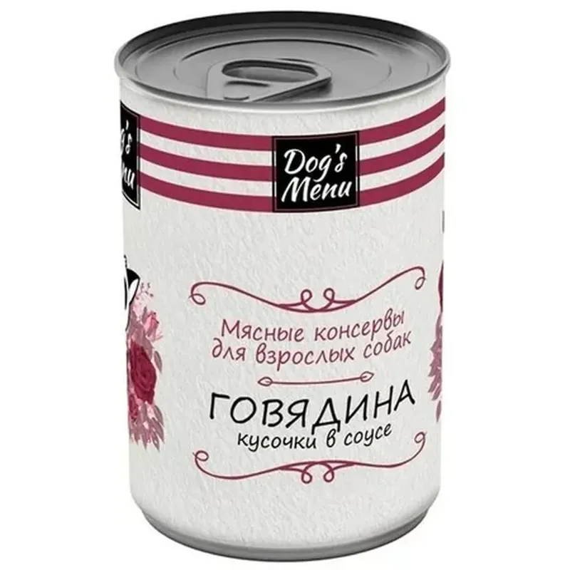 Корм д/взрослых собак с говядиной кусочки в соусе 340 гр