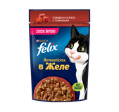 Sensations в желе, Влажный корм для кошек с говядиной в желе с томатами, пауч 75 гр