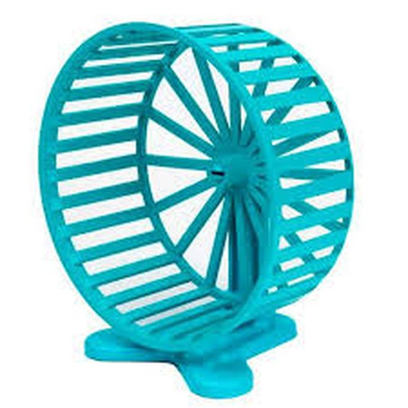 Колесо д/грызунов на подставке D14 см бирюзовое