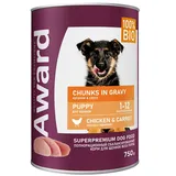 AWARD Корм д/щенков кусочки в соусе с курицей и морковью 750 гр