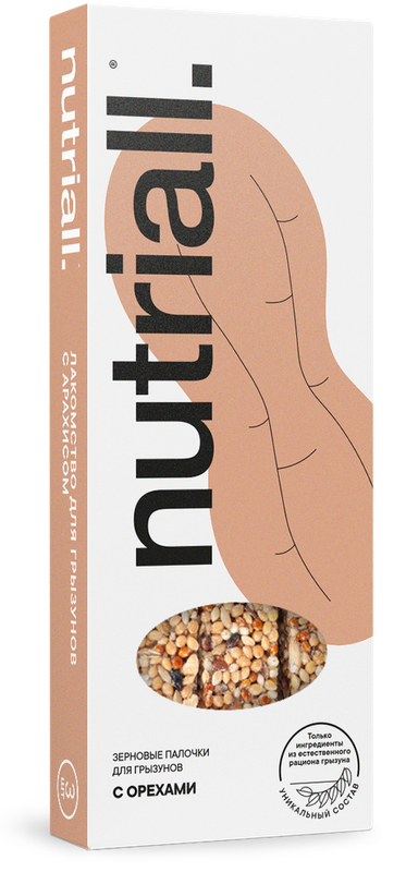 Лакомство для грызунов с орехом 3 шт