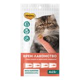 Крем-лакомство для кошек с тунцом Кацуо и морским гребешком 4 шт х 15 гр