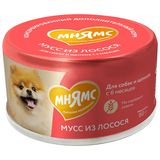 Влажный дополнительный корм на каждый день Мусс из лосося для собак и щенков старше 6 месяцев 80 гр