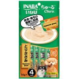 Churu, Функциональное лакомство-пюре для здоровья кожи и шерсти у собак, куриное филе 4 х 14 гр