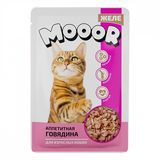 Корм консервированный для взрослых кошек говядина в желе 75 гр