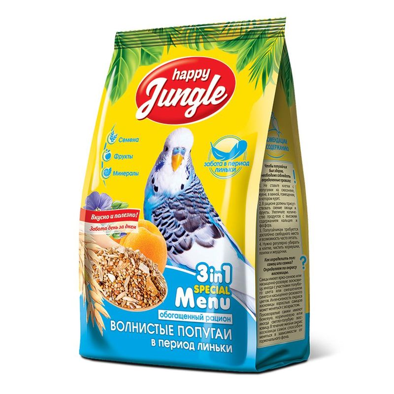 Корм для волнистых попугаев при линьке 500 гр