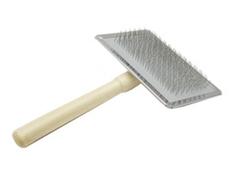 Пуходерка с деревянной ручкой без шариков S