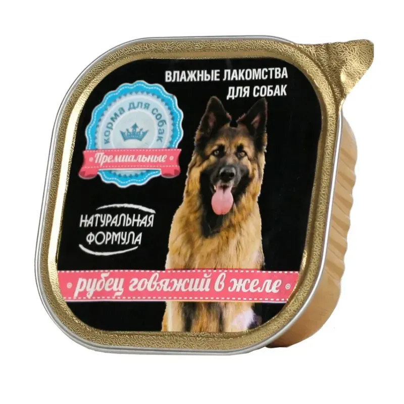 Корм влажный д/собак рубец говяжий в желе 300 гр