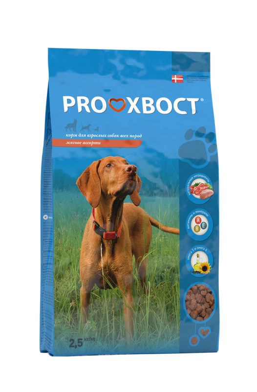 Сухой корм для собак, мясное ассорти 0,5 кг