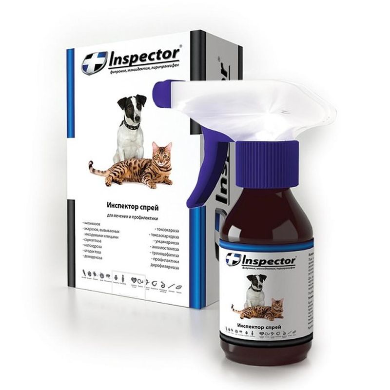 Спрей для лечения и профилактики экто- и эндопаразитов у собак и кошек 100 мл