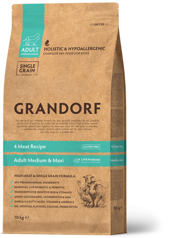 Adult Medium & Maxi 4 meat Recipe 10 кг