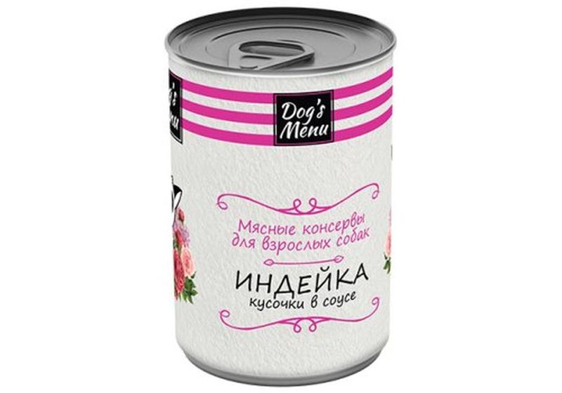 Корм д/взрослых собак с индейкой кусочки в соусе 340 гр