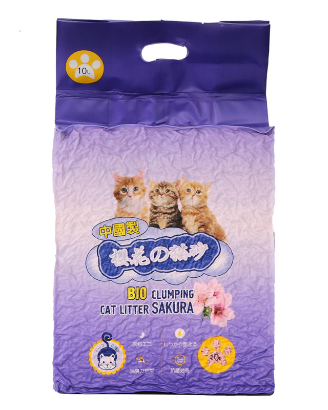 Соевый комкующийся наполнитель с ароматом сакуры 6 л