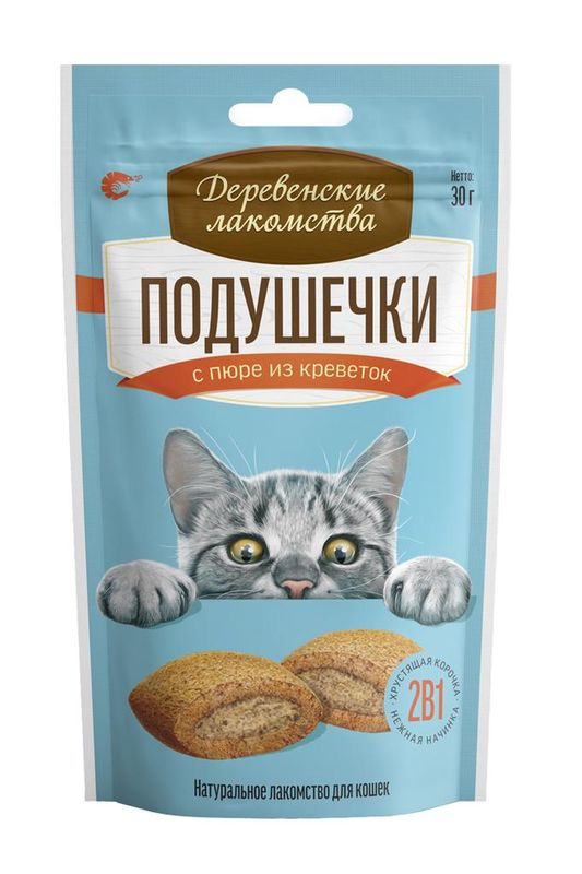 Подушечки с пюре для кошек, 30 гр краб