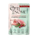 Влажный корм для взрослых стерилизованных кошек для профилактики МКБ и цистита с индейкой и клюквой в соусе 75 гр