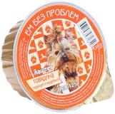 ЕМ БЕЗ ПРОБЛЕМ Ламистер Корм д/собак говядина с курицей и индейкой 125 гр