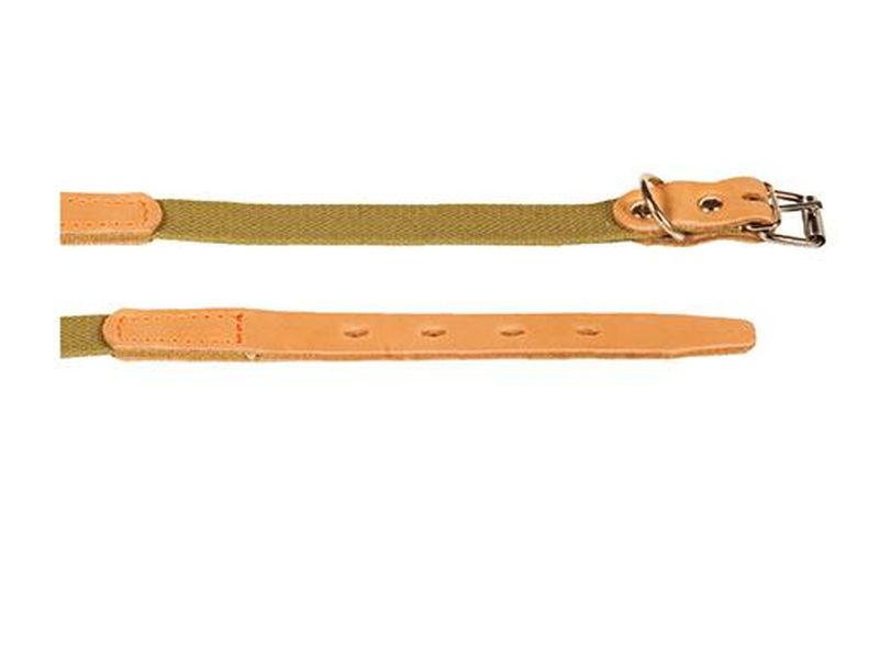 Ошейник брезентовый с кожей 35 мм, обхват 55-64 см