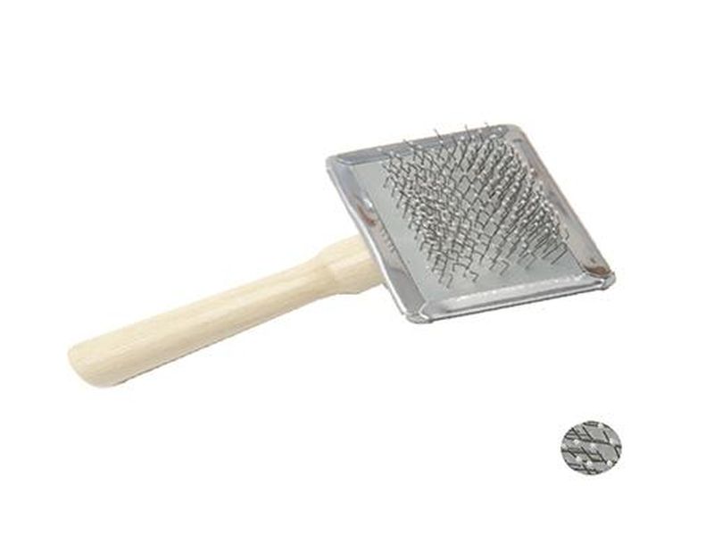 Пуходерка с шариками с деревянной ручкой L